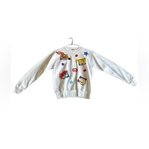 NEW HOMEMADE RUGRATS UNISEX WHITE LONG SLEEVE SWEATSHIRT SZ L 12/14